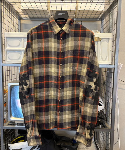 Chrome Hearts Cross Patches Button Up Shirt