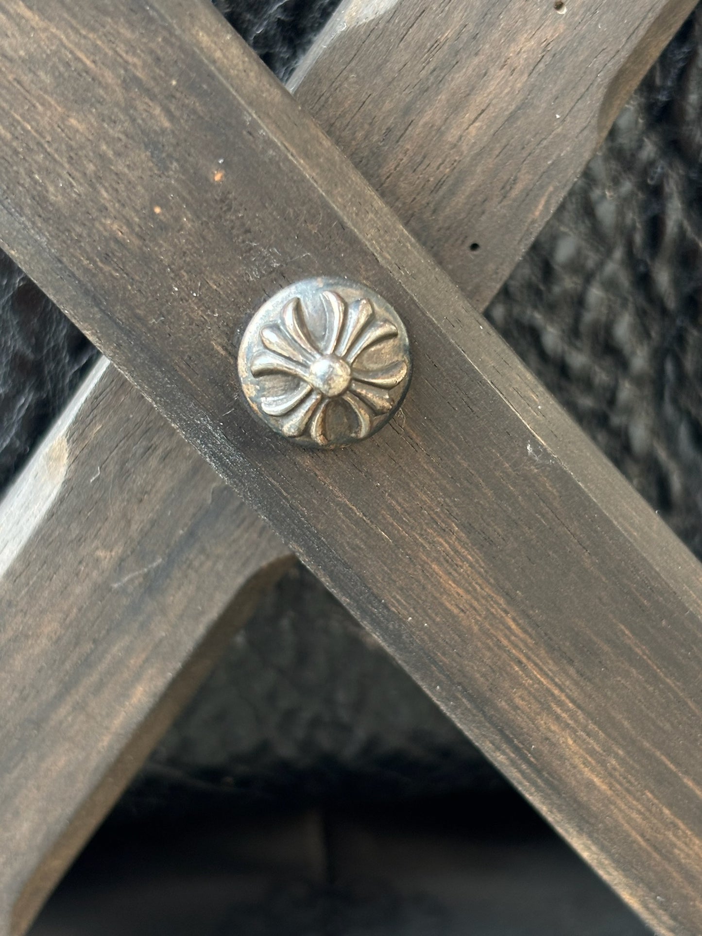 Chrome Hearts Full Cross Patches Leather Magazine Rack