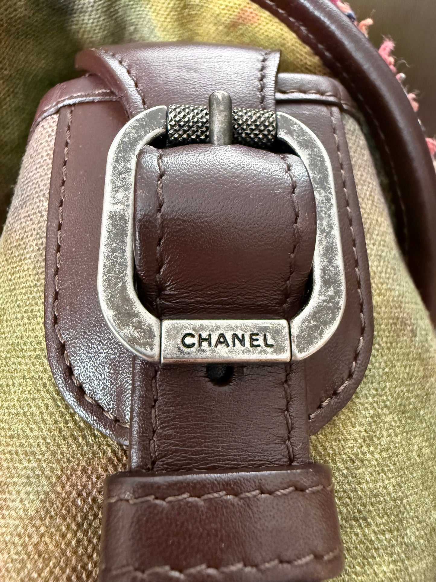 Chanel 15S on the pavements graffiti messenger bag