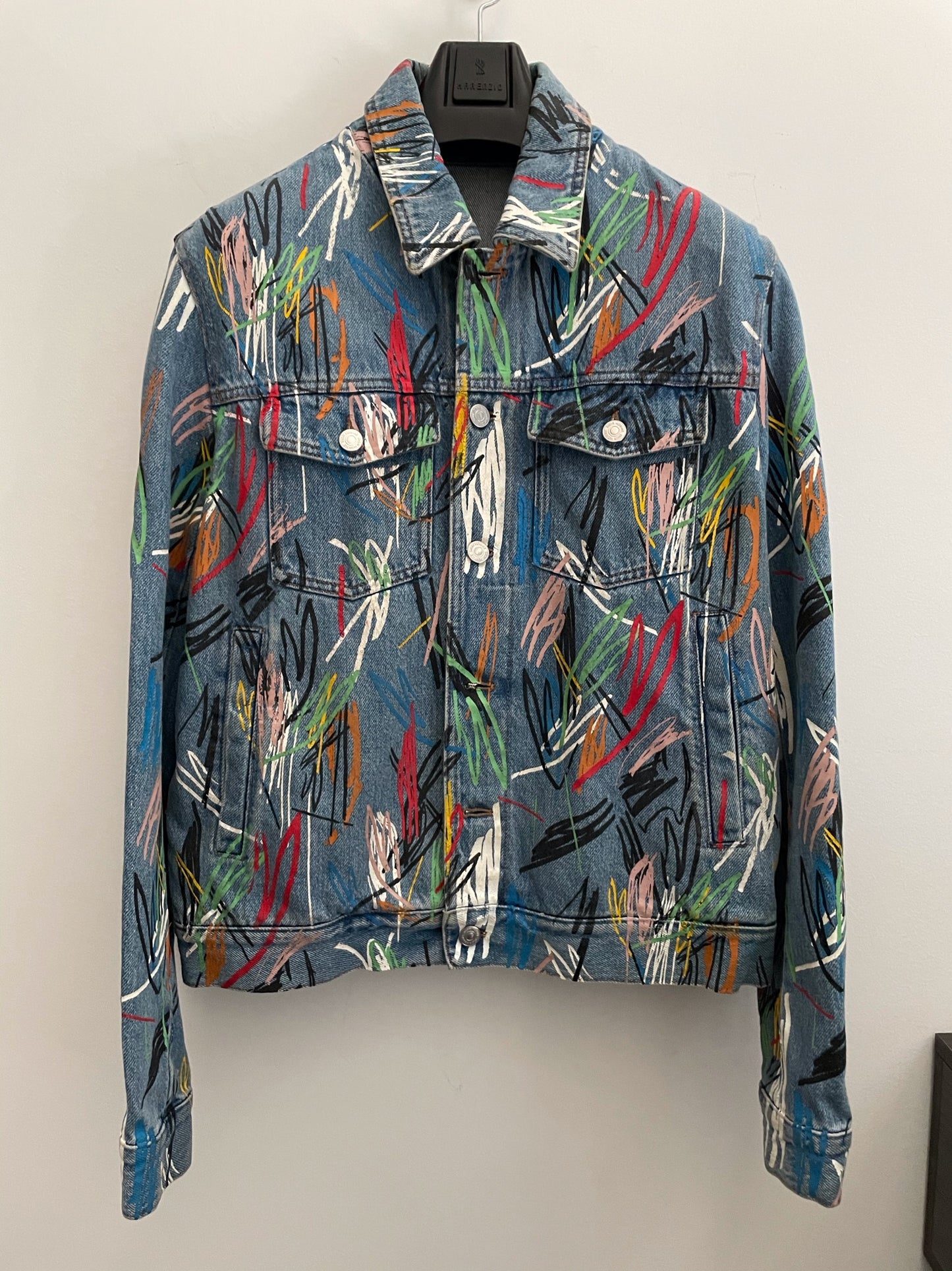 Dior X Kris Van Assche SS15 Scribble Denim Jacket