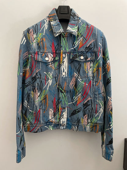 Dior X Kris Van Assche SS15 Scribble Denim Jacket