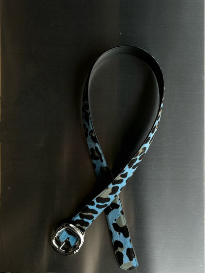 Chrome Hearts St. Barth Exclusive Blue Leopard Pony hair Gusnliger