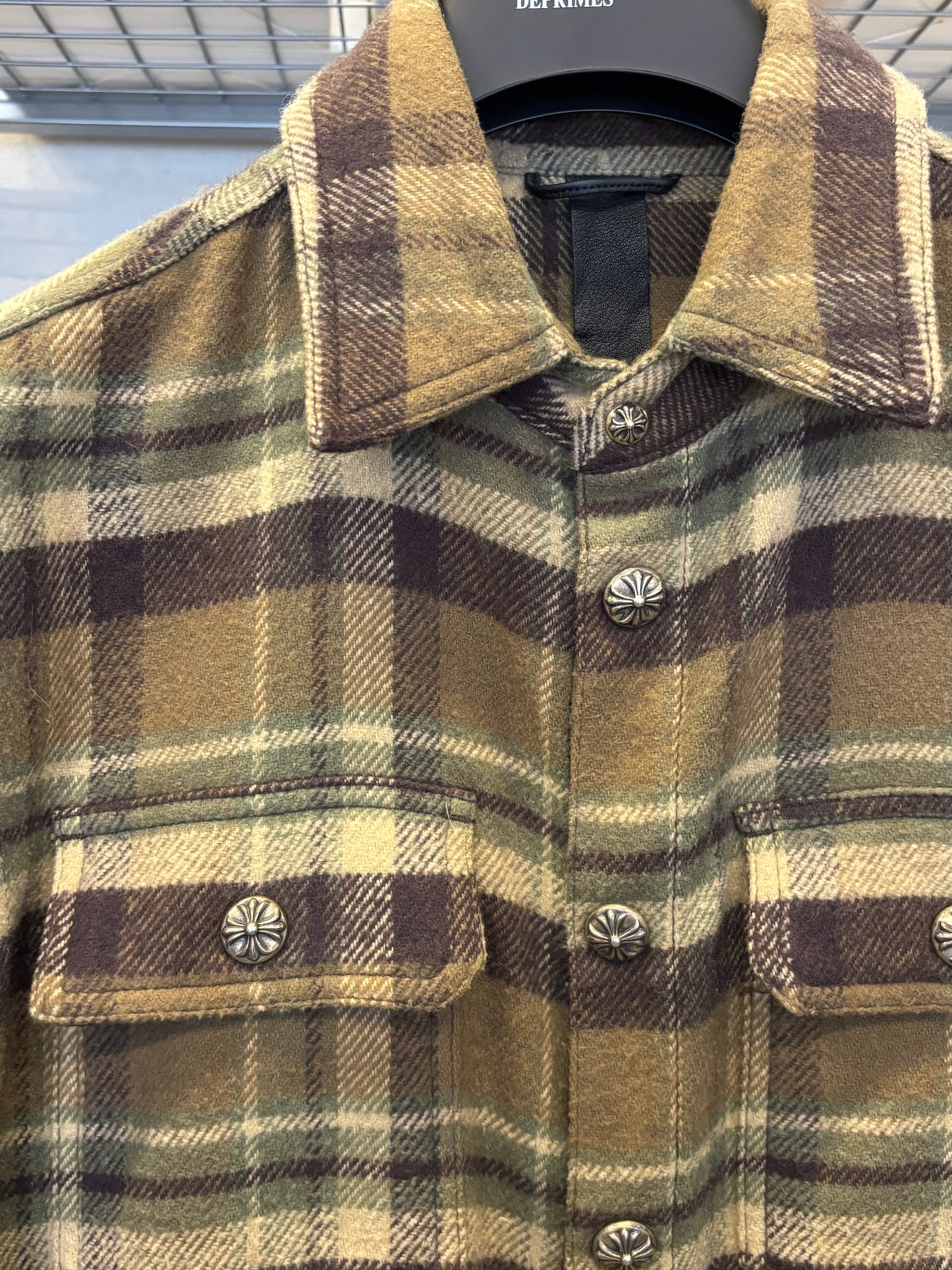 Chrome hearts checkered cashmere workdog jacket