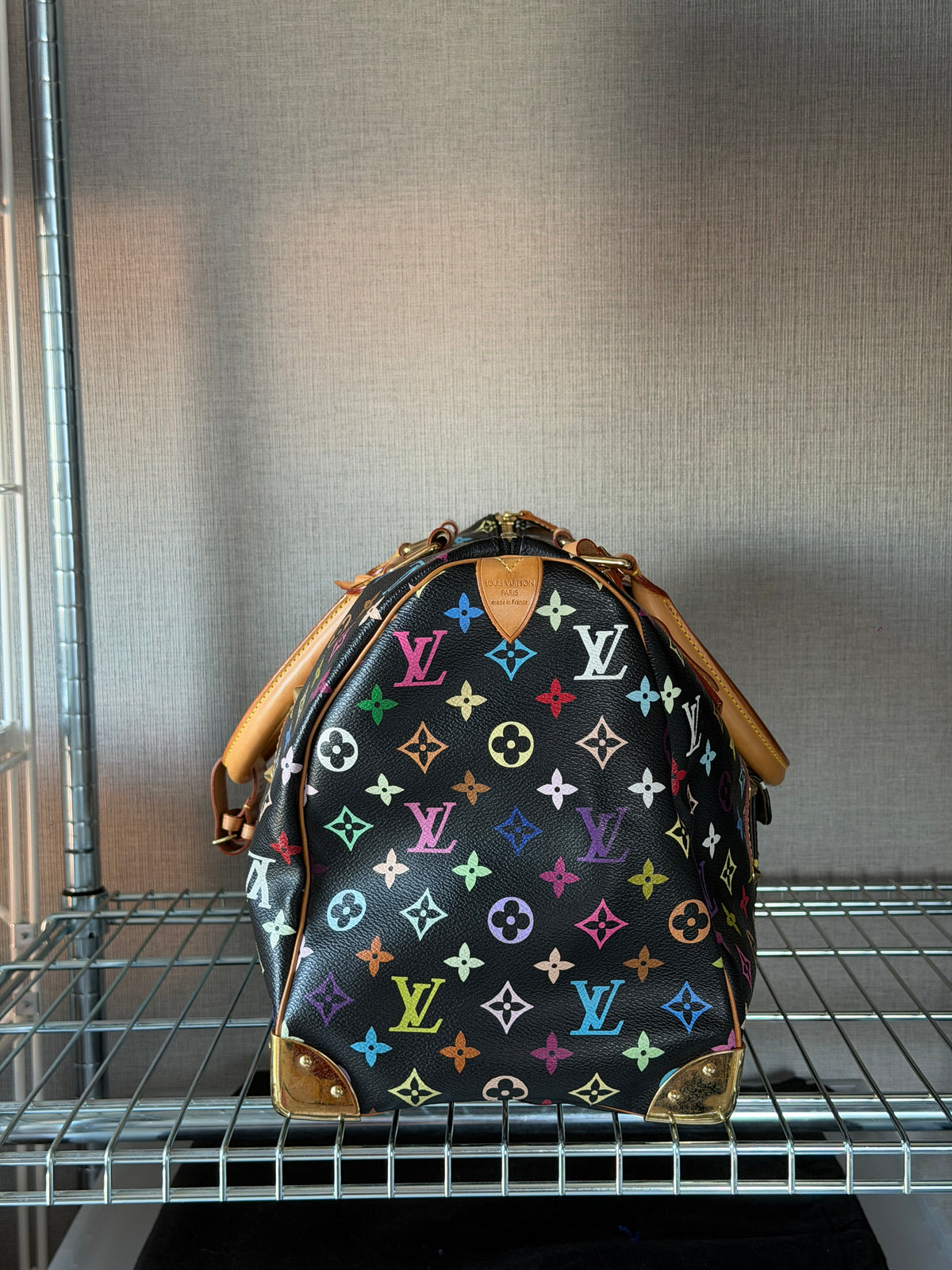 Louis Vuitton X Takashi Murakami Black Multicolor Monogram Keepall 45 Travelbag