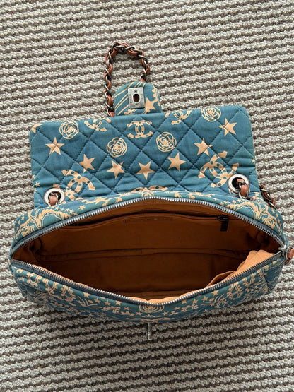 Chanel 2014 Paris Dallas Metiers D’art Bandana Medium Classic Flap