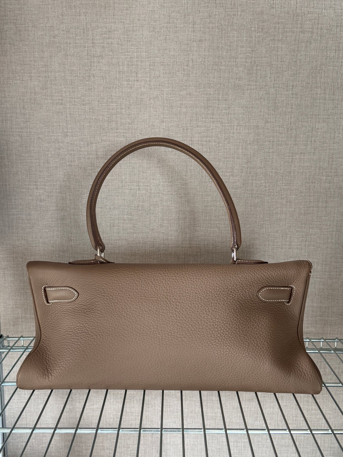 Hermes Kelly Shoulder Etoupe Togo Leather HW