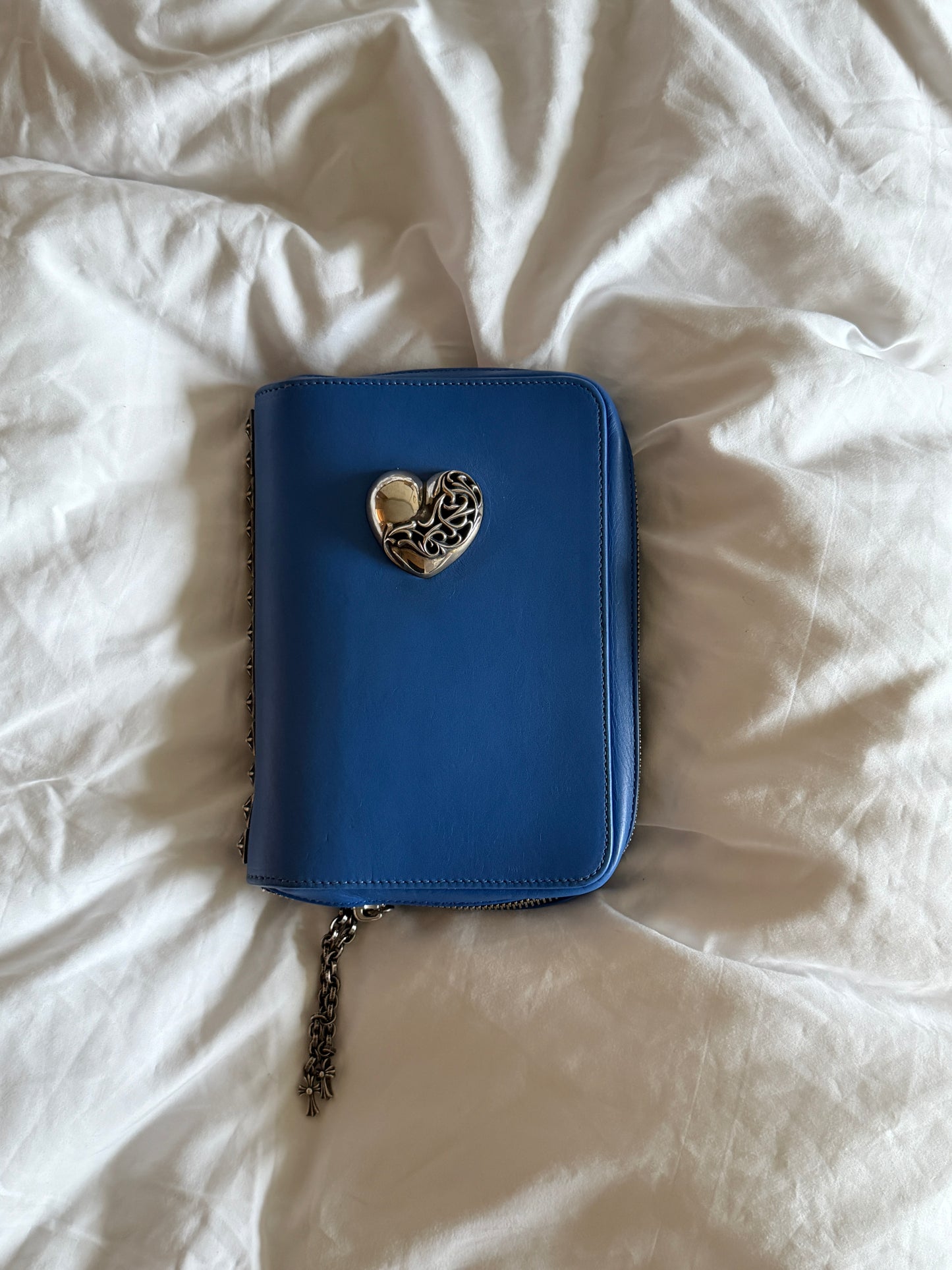 Chrome Hearts Blue Silver Heart Logo Agenda Book