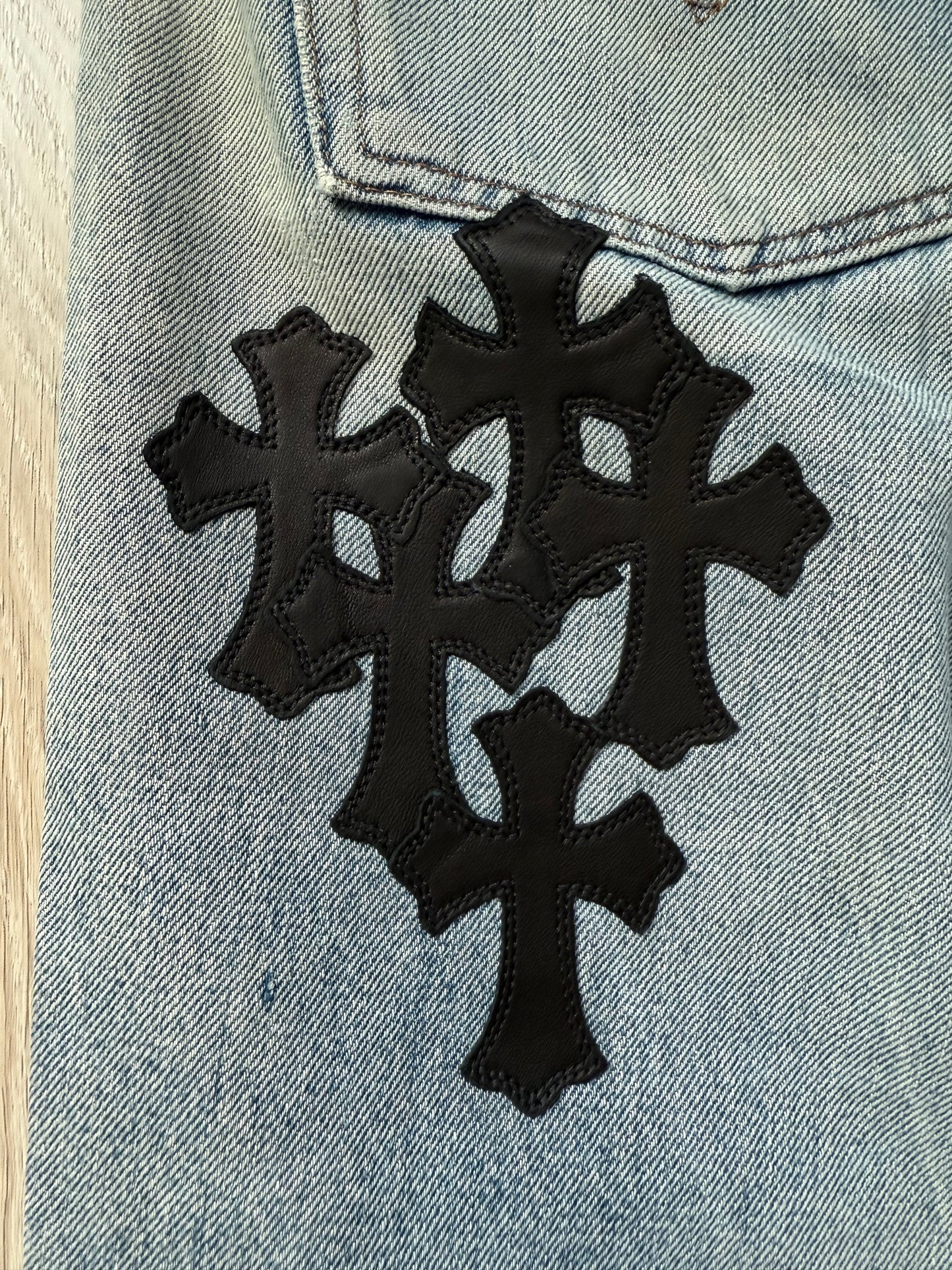 CHROME HEARTS PATCHES WORK Levis 501 DENIM JEANS SZ36