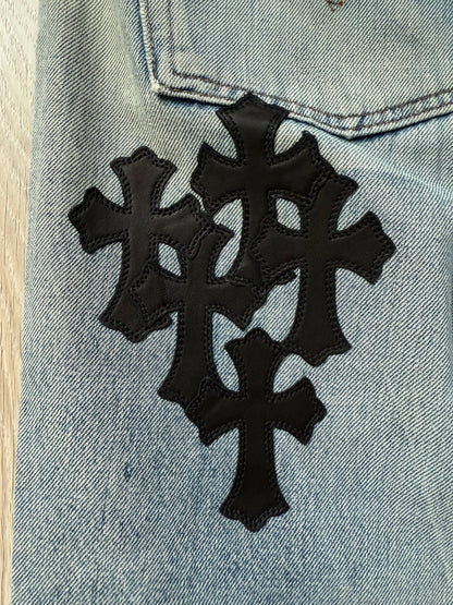 CHROME HEARTS PATCHES WORK Levis 501 DENIM JEANS SZ36
