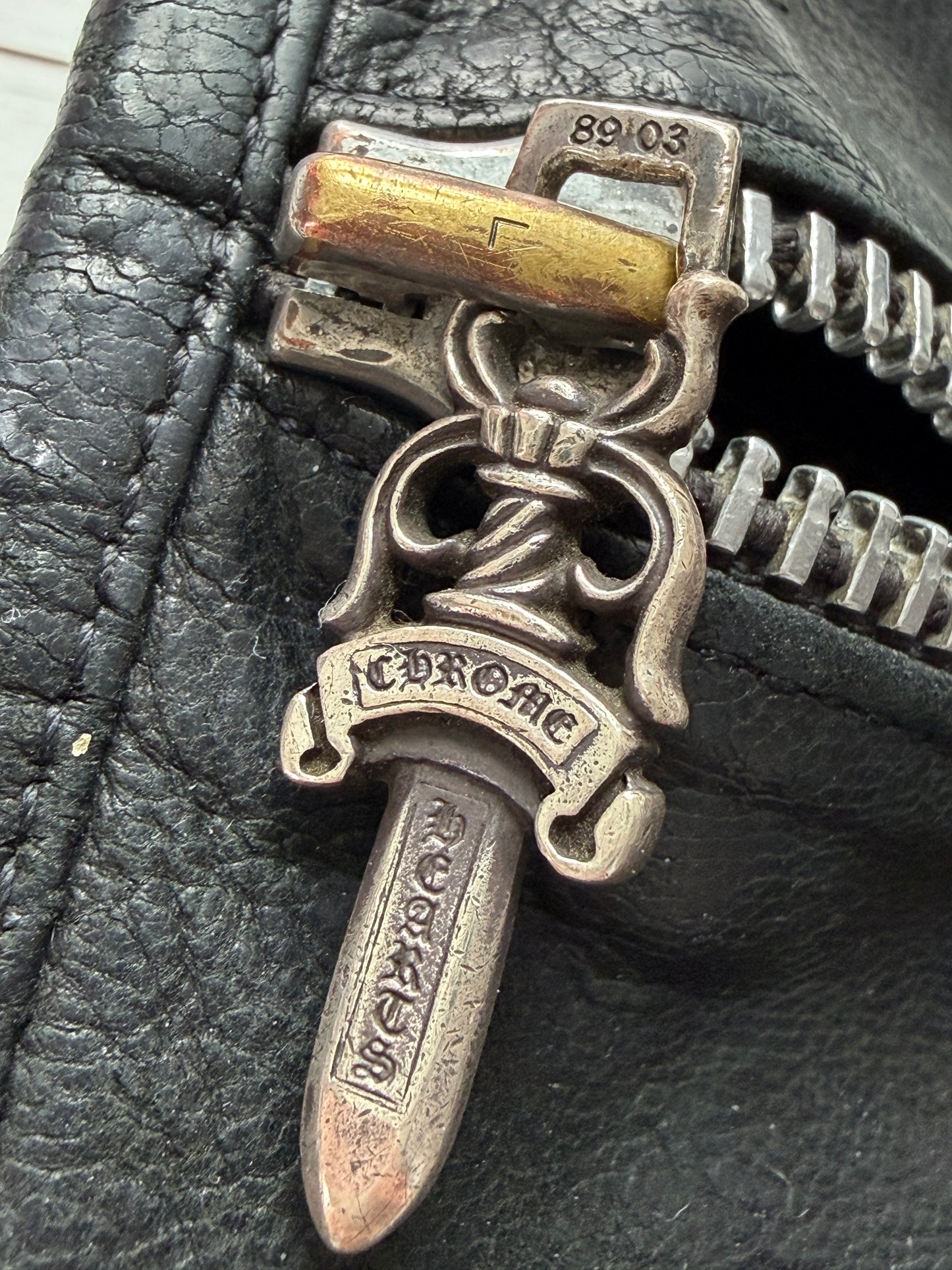 Chrome Hearts cross patches messenger bag