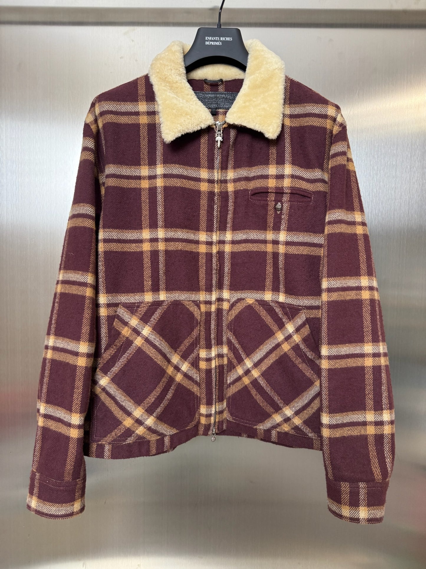 Chrome Hearts Shearling Collar Jacket