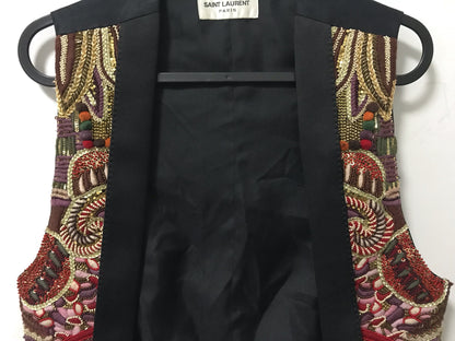 Saint Laurent SS15 sequins western vest