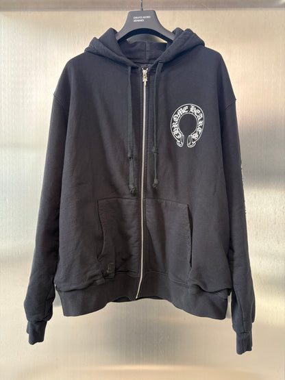 Chrome Hearts thermal Horseshoe zip up hoodie