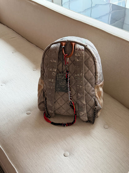Chanel RARE Large Gray Graffiti Backpack