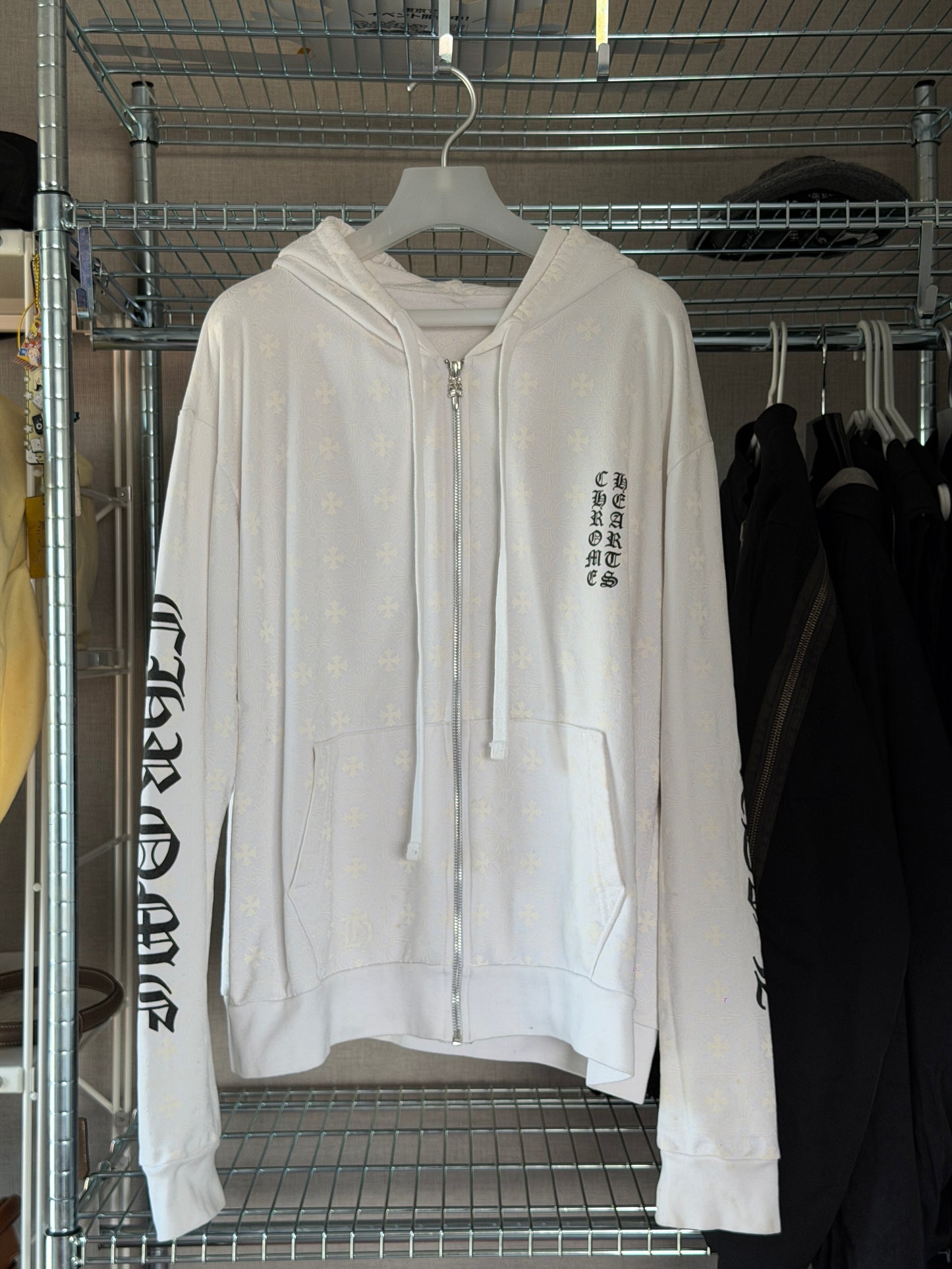 Chrome Hearts Monogram fuck u white hoodie