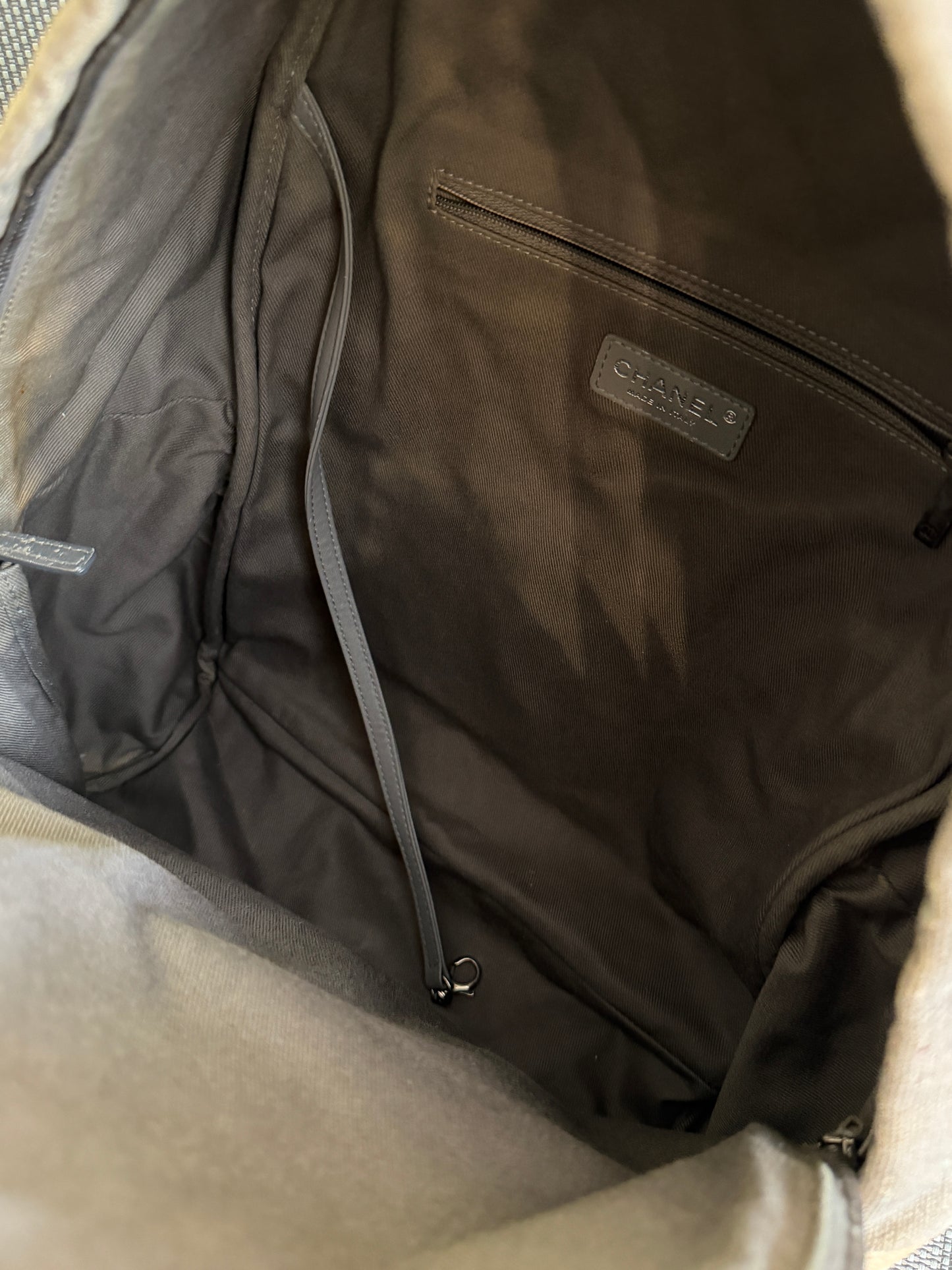 Chanel RARE Large Gray Graffiti Backpack