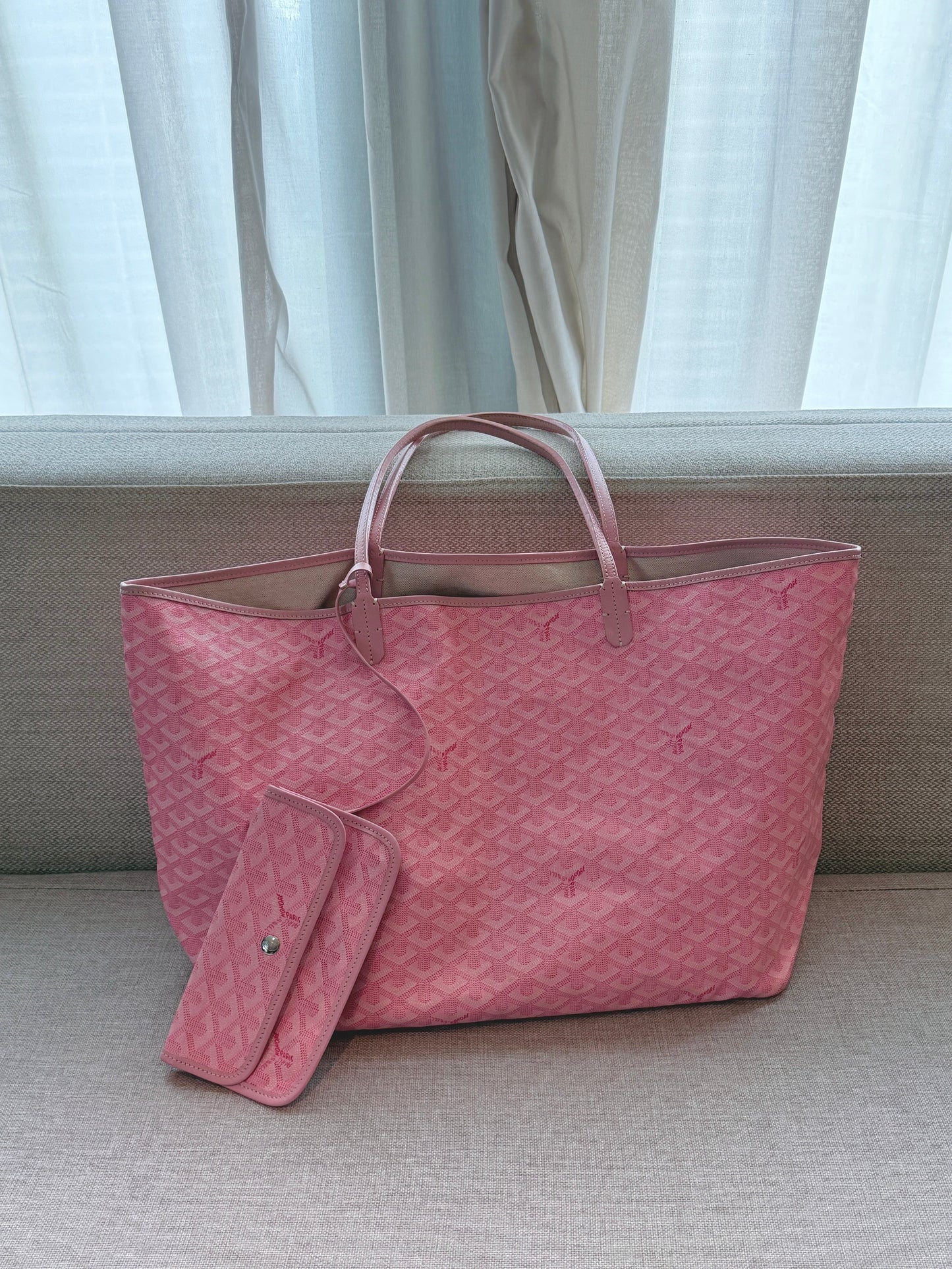 Goyard Sakura Pink Saint Louis GM Tote Bag