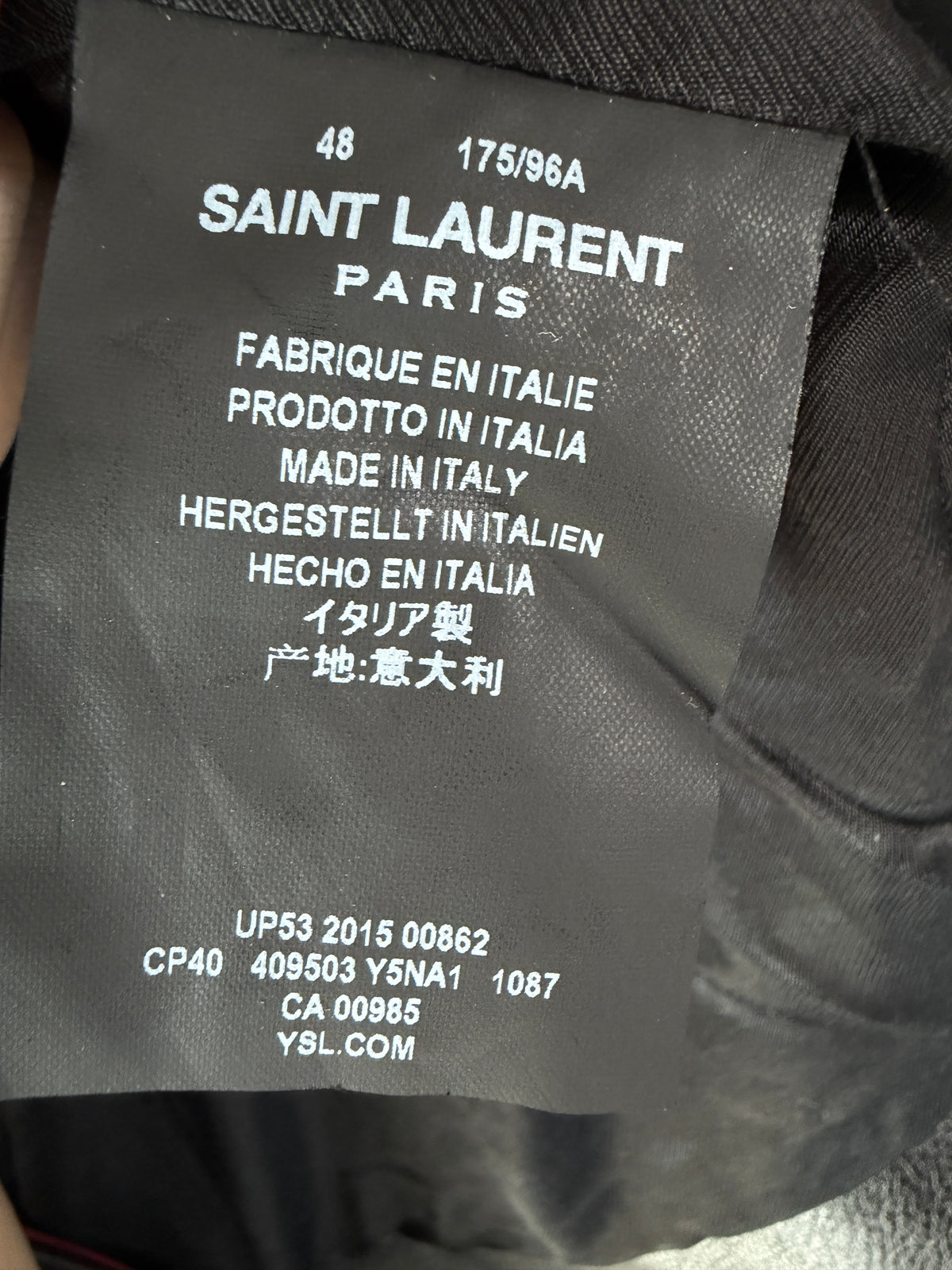 Saint Laurent SS15 Motorcycle Degrade Sunset Leather Jacket