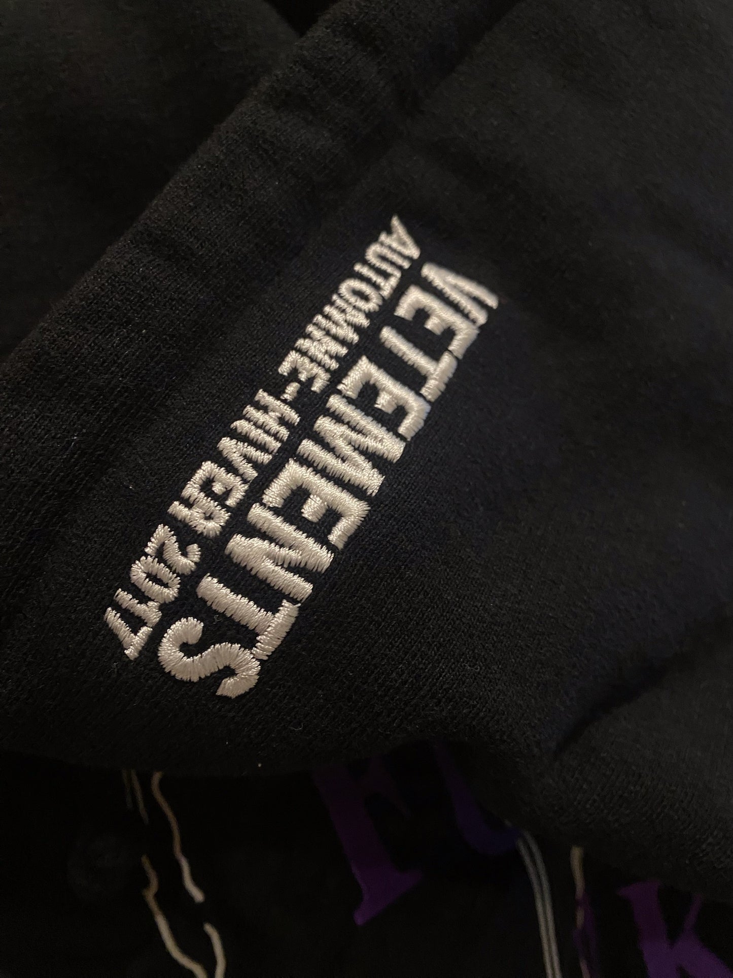 Vetements FW17 TFD mens hoodie