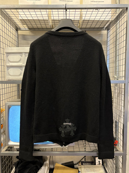 Chrome Hearts triple patch cashmere cardigan