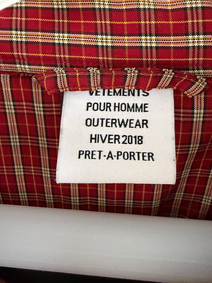 Vetements Aw17 padded shearling shirt
