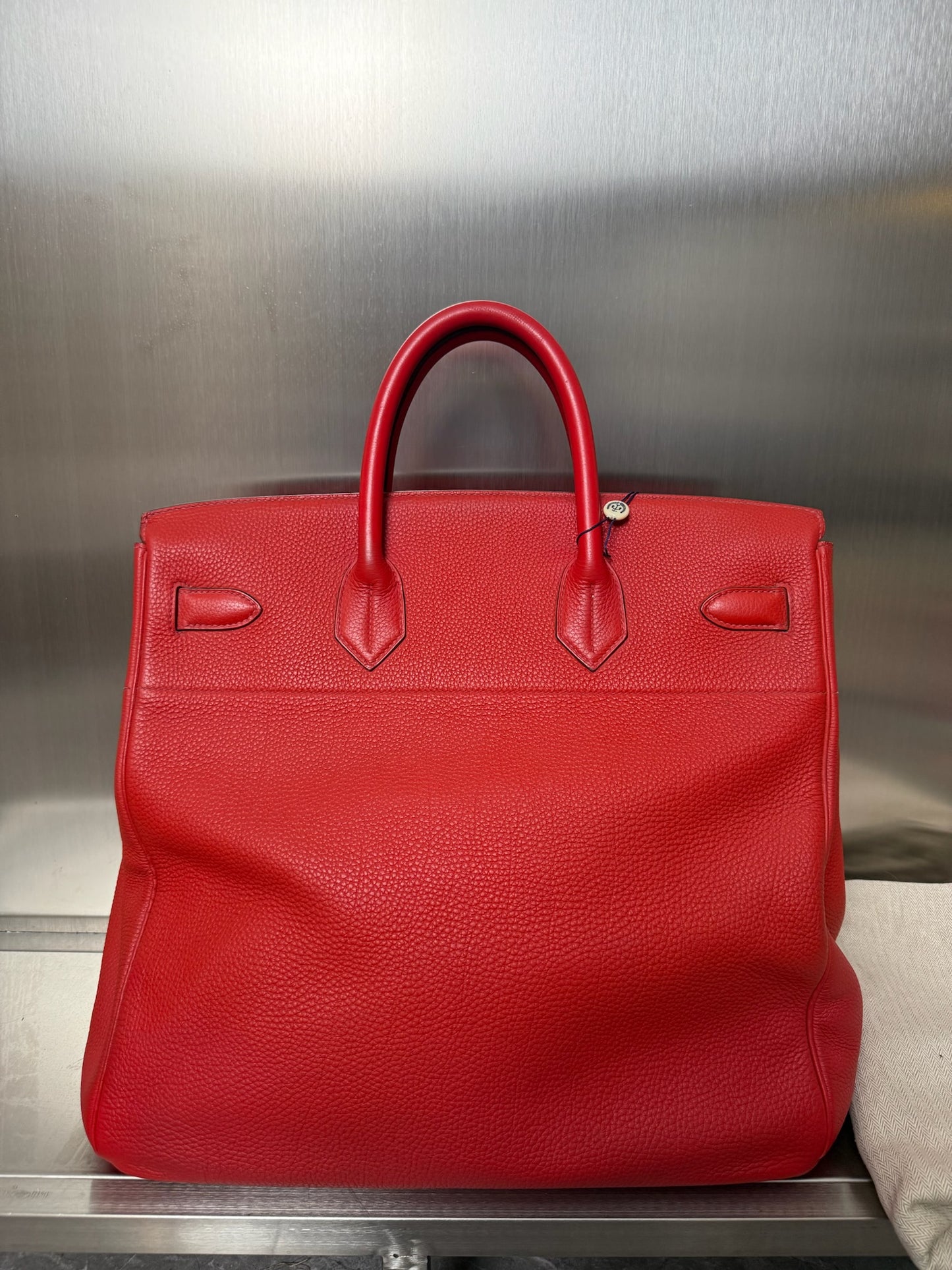 Hermes HAC 40 Togo leather Palladium Travel bag