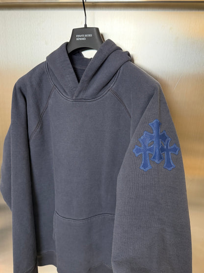 Chrome Hearts PaperJam blue patches wash hoodie