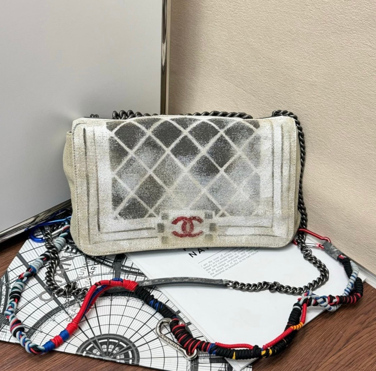 Chanel 2014 art school oh my boy graffiti bag