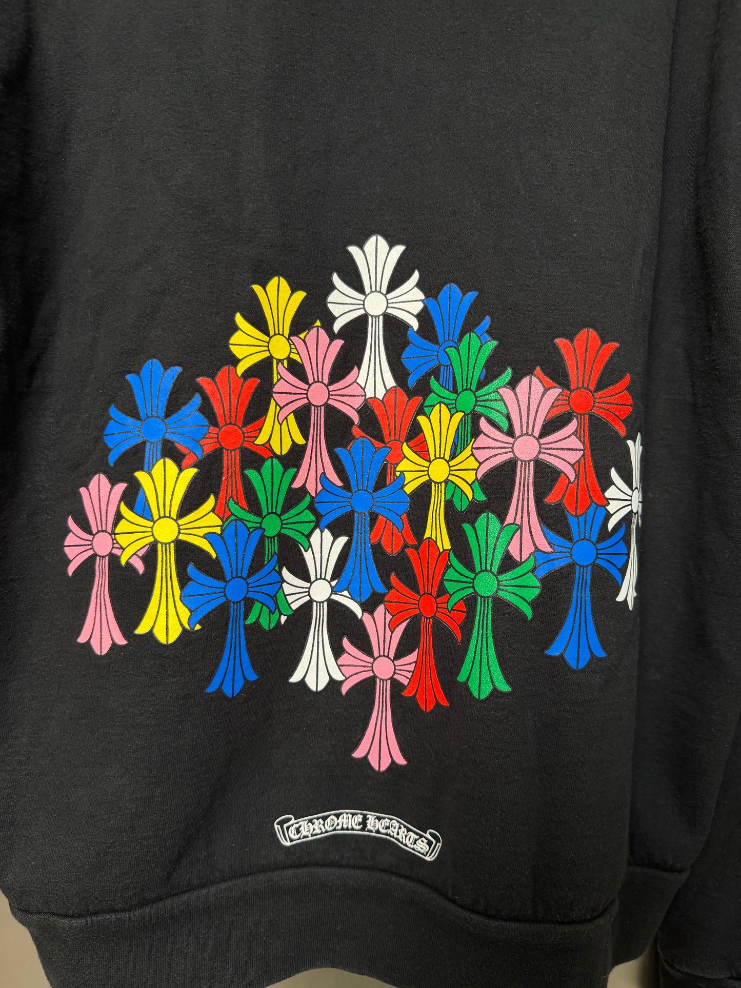 Chrome Hearts multicolor cross print zip up hoodie