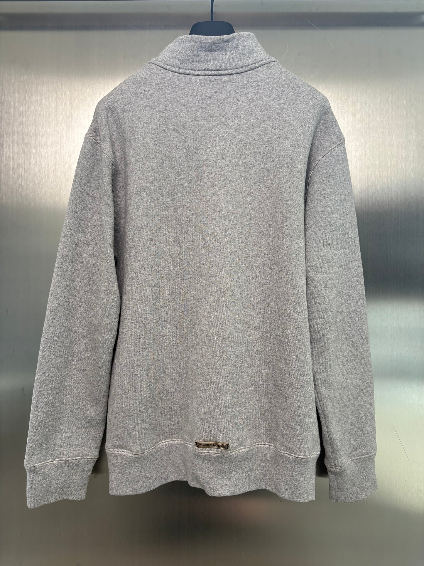 Chrome Hearts Triple Cross Patches Quarter Zip Hoodie