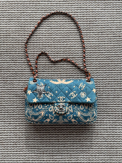 Chanel 2014 Paris Dallas Metiers D’art Bandana Medium Classic Flap