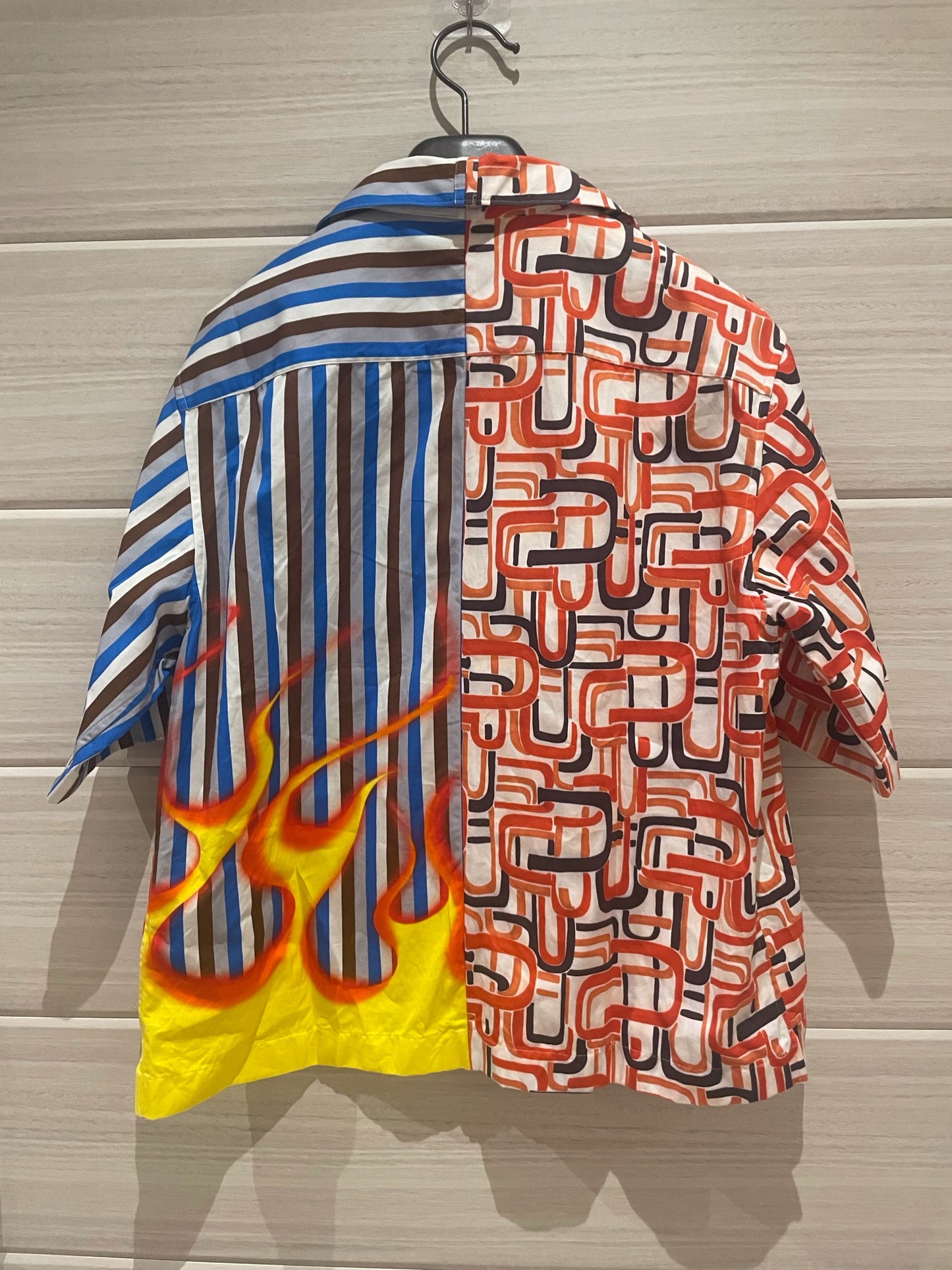 Prada FW18 double match bowling shirt