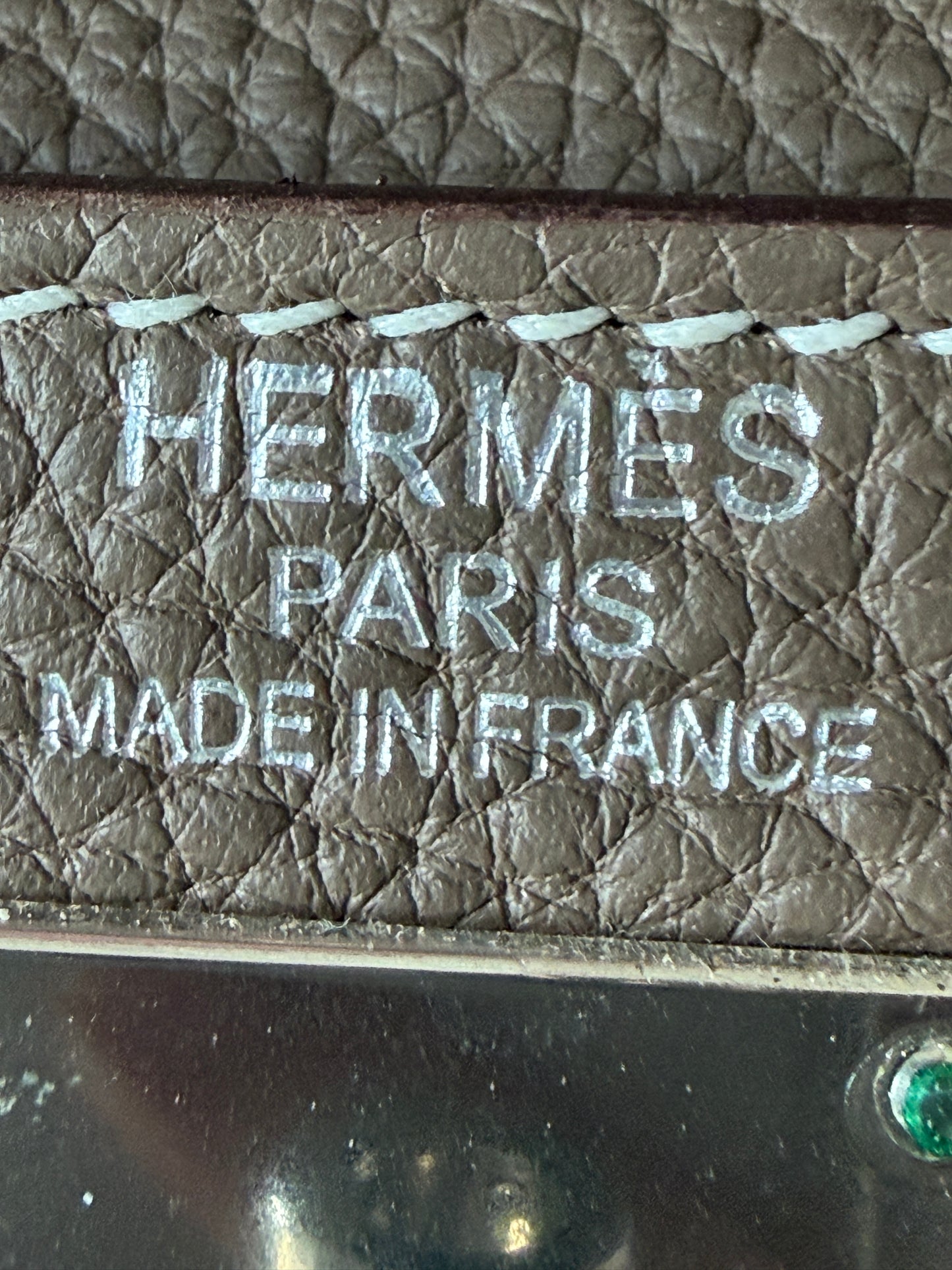 Hermes Kelly Shoulder Etoupe Togo Leather HW