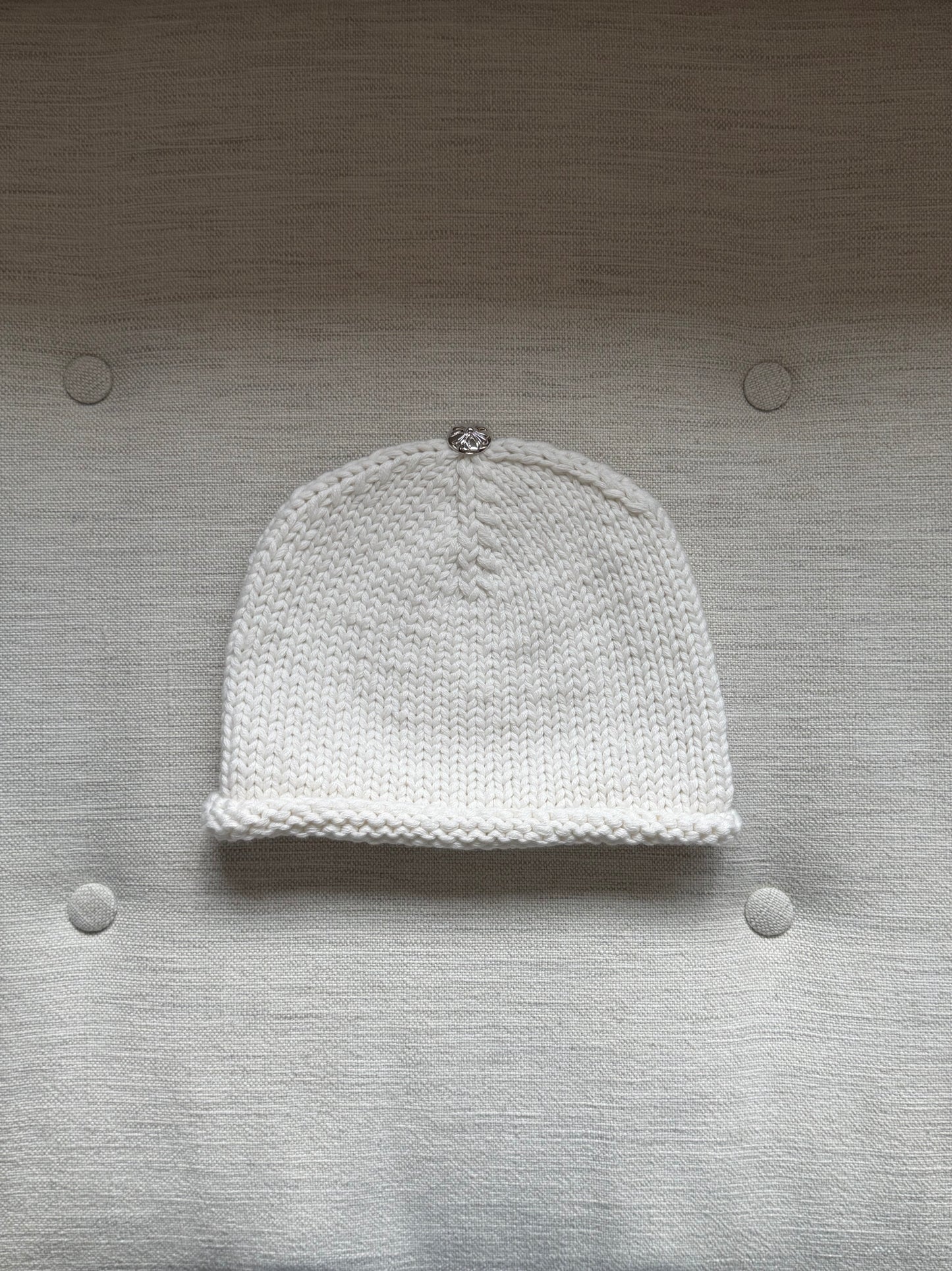 Chrome Hearts Beaded White Beanie