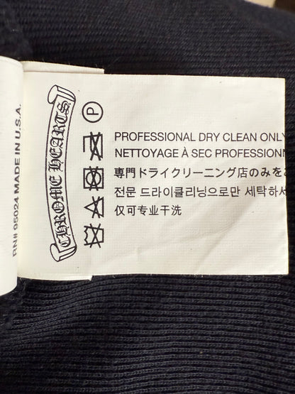 Chrome Hearts Silver Cross Leather Patches Zip Up Hoodie