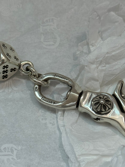Chrome Hearts sterling silver 2 clips L13 Dice Wallet Chain