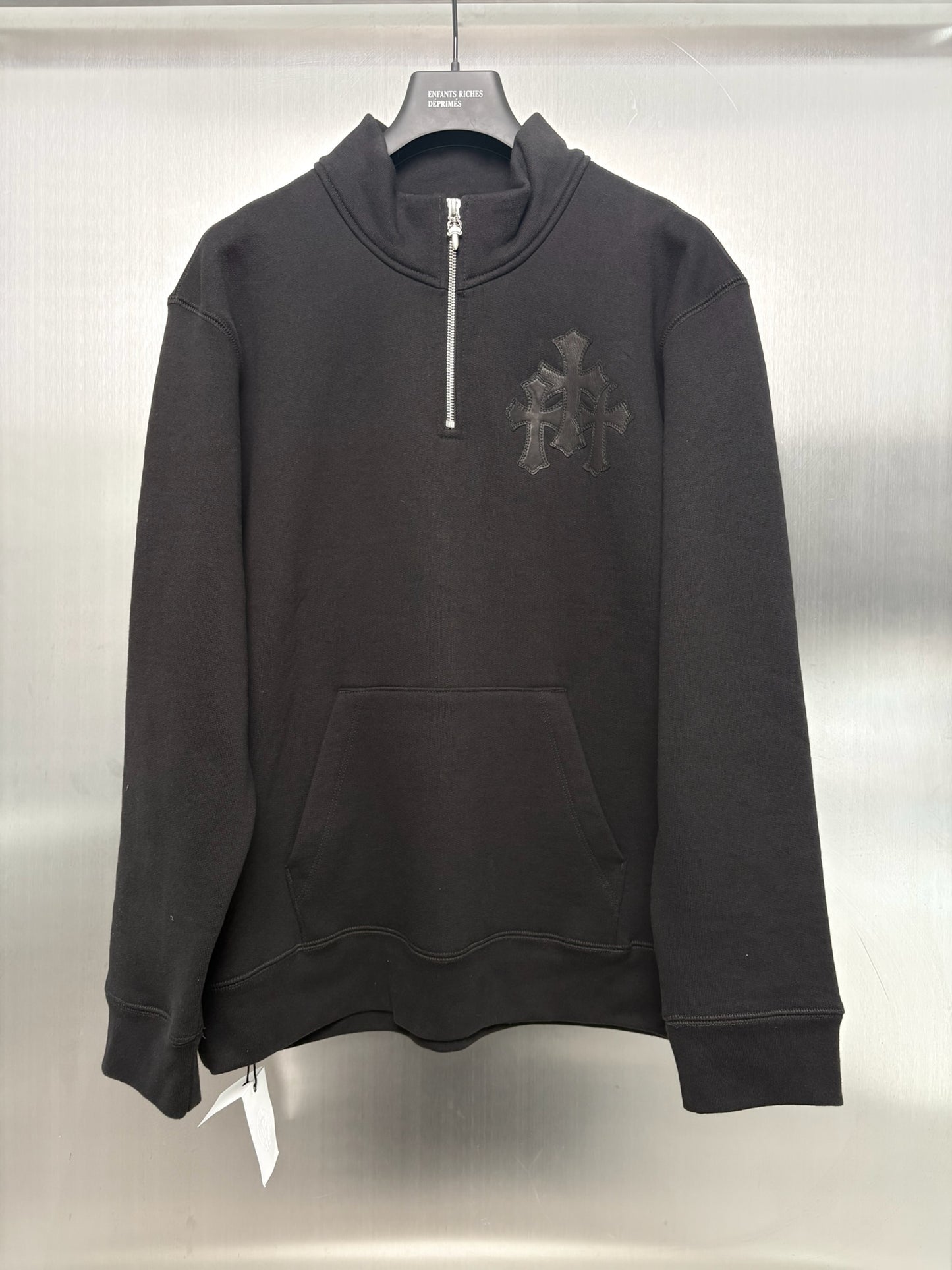Chrome Hearts paperjam patches half zip hoodie