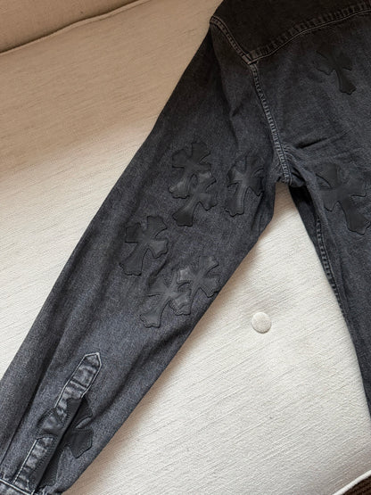 Chrome Hearts Flooded Patchwork Denim Shirt