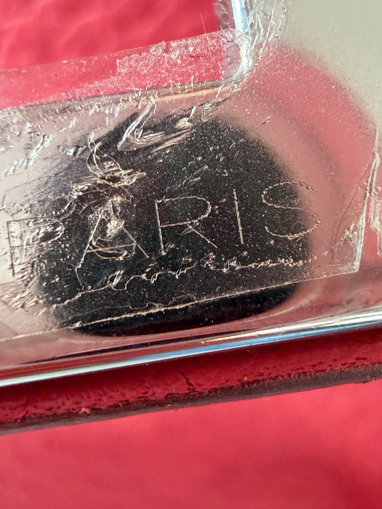 Hermes HAC 40 Bougainvillea Red Togo Leather Palladium Hardware Handbag