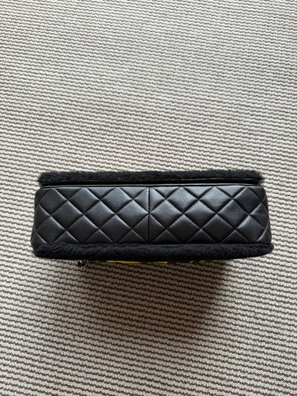 Chanel 14K Supermarket Shearling Classic Flap Jumbo No.5 Comic Bag