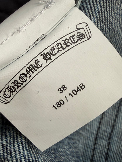 Chrome Hearts Multicolor Cross Patches Blue Jeans