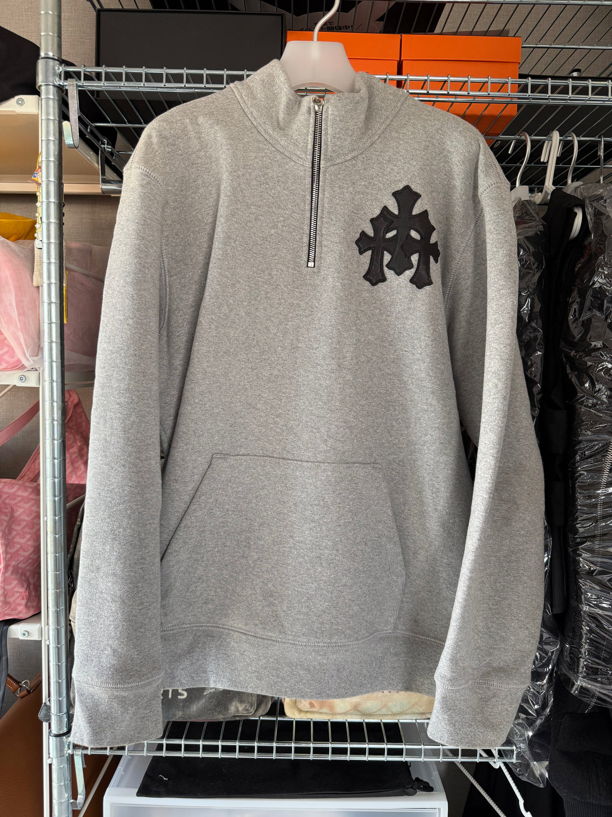 Chrome Hearts Paperjam half zip hoodie sweatshirt