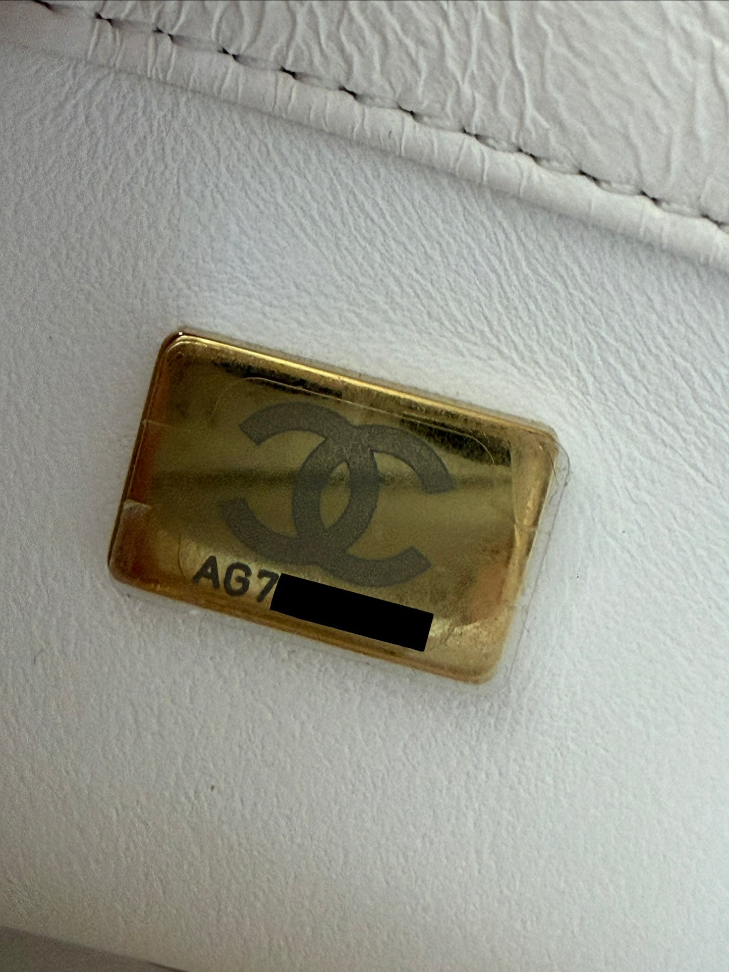 Chanel 24C Iridescent White Neon Pink Disco L.A Sequin Mini Flap Handbag