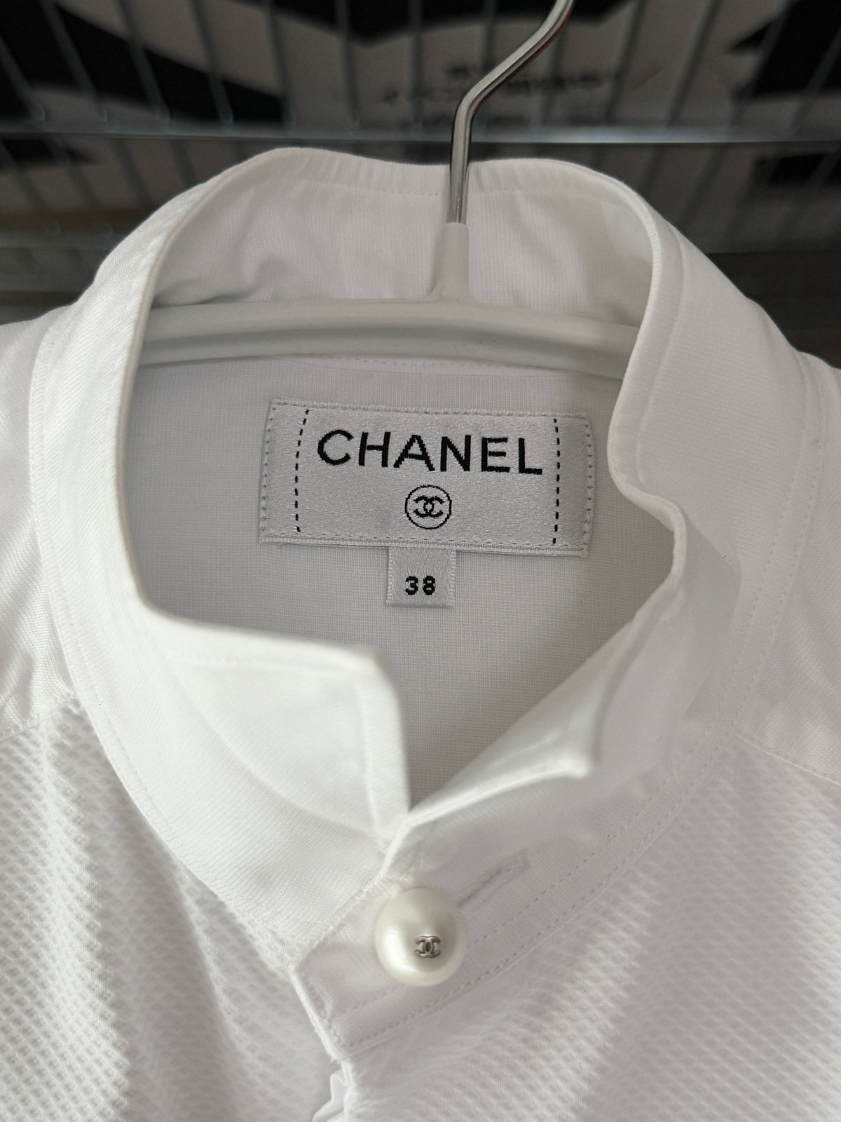 Chanel 26SS Charvet White Tuxedo Long Sleeves Shirt