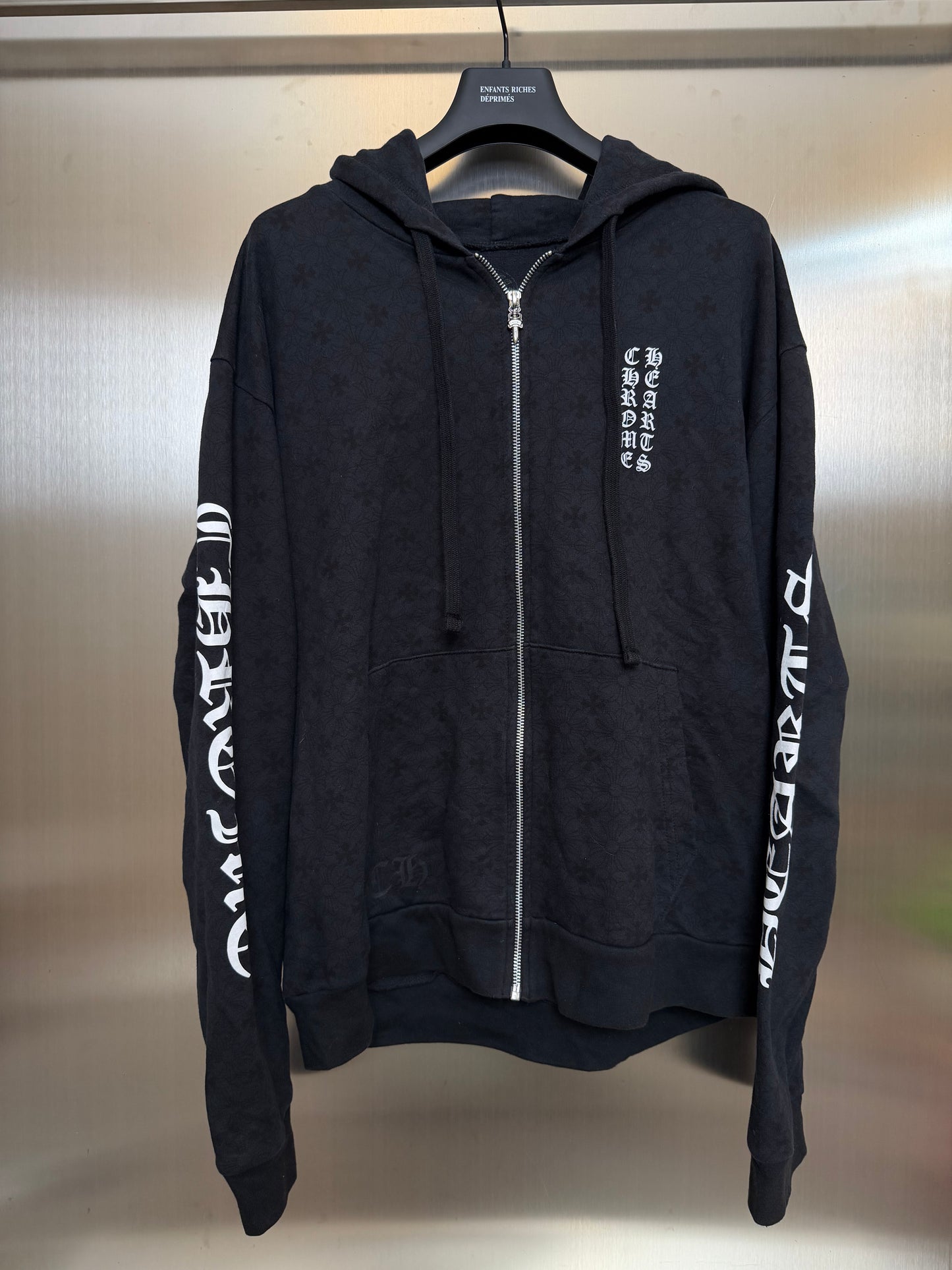 Chrome Hearts monogram horseshoe zip up hoodie