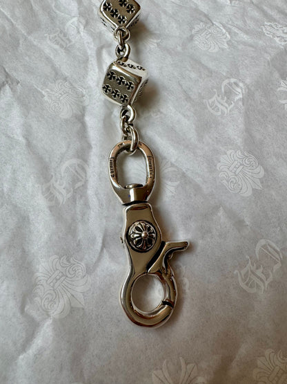 Chrome Hearts sterling silver 2 clips L13 Dice Wallet Chain