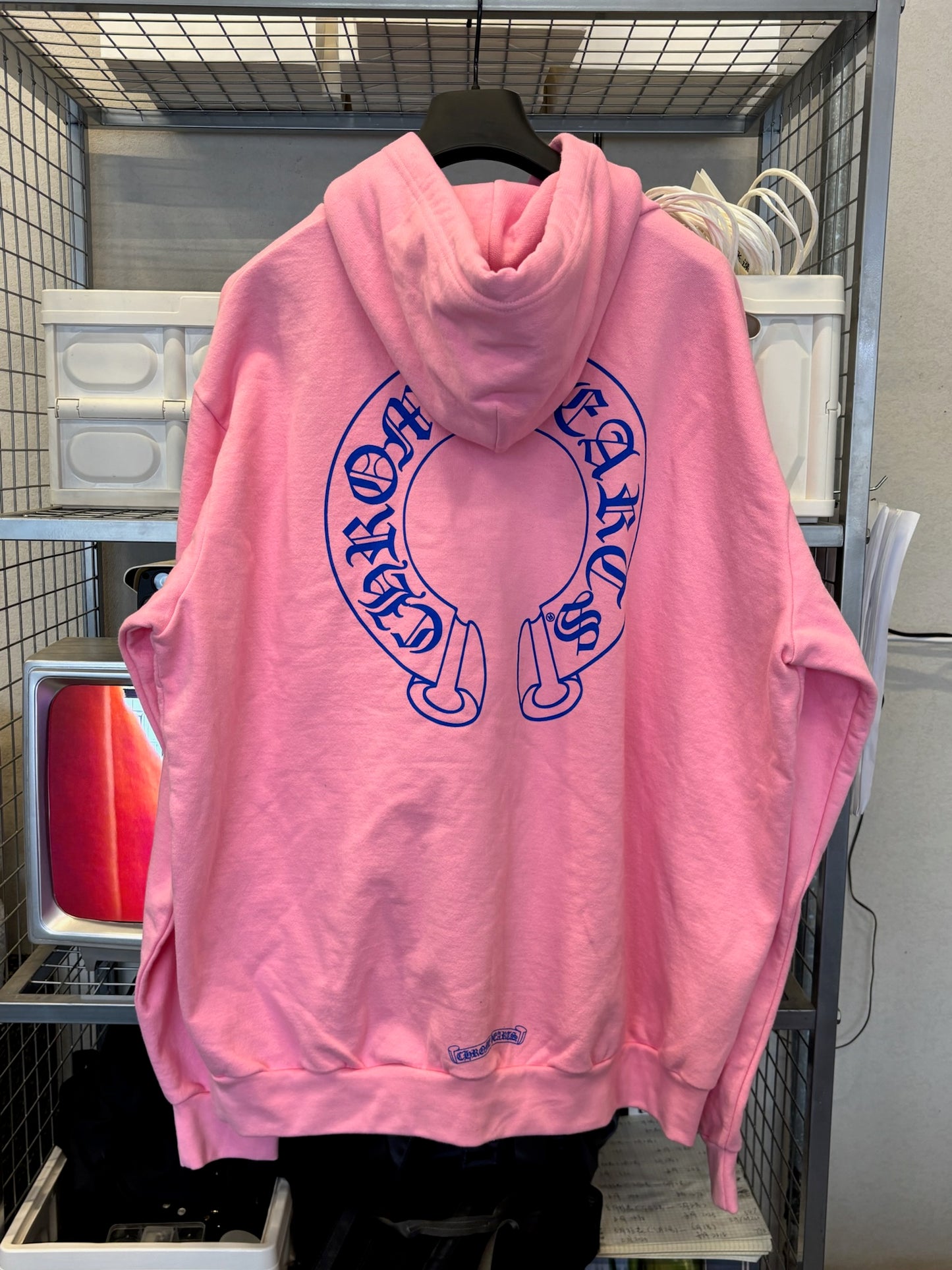 Chrome hearts NYC exclusive pink horseshoe hoodie