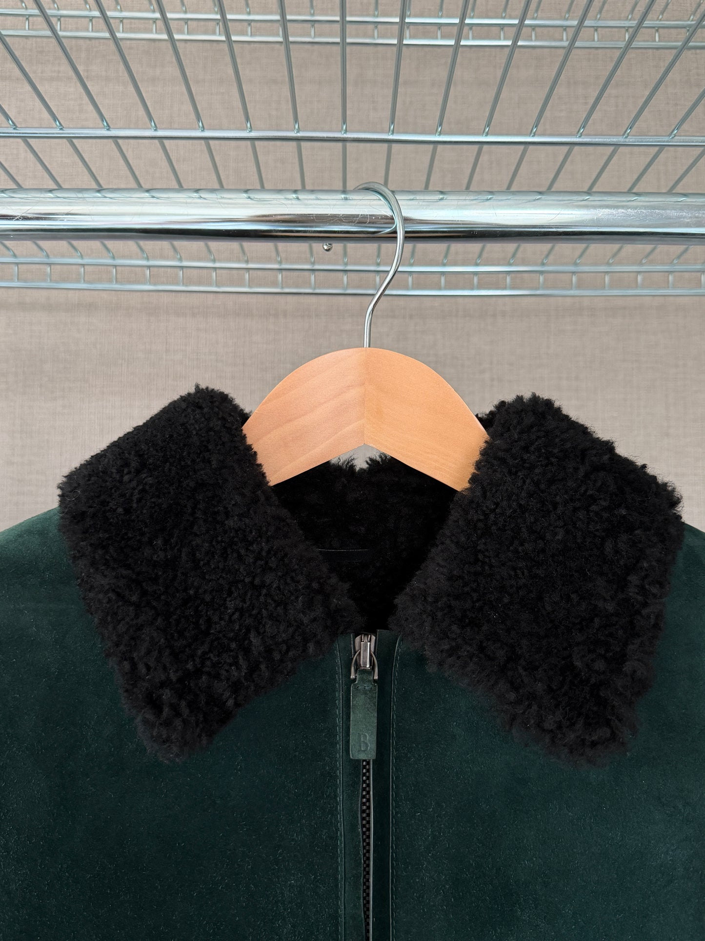 Berluti FW18 Haider Ackermann Lizard Collar Shearling Jacket