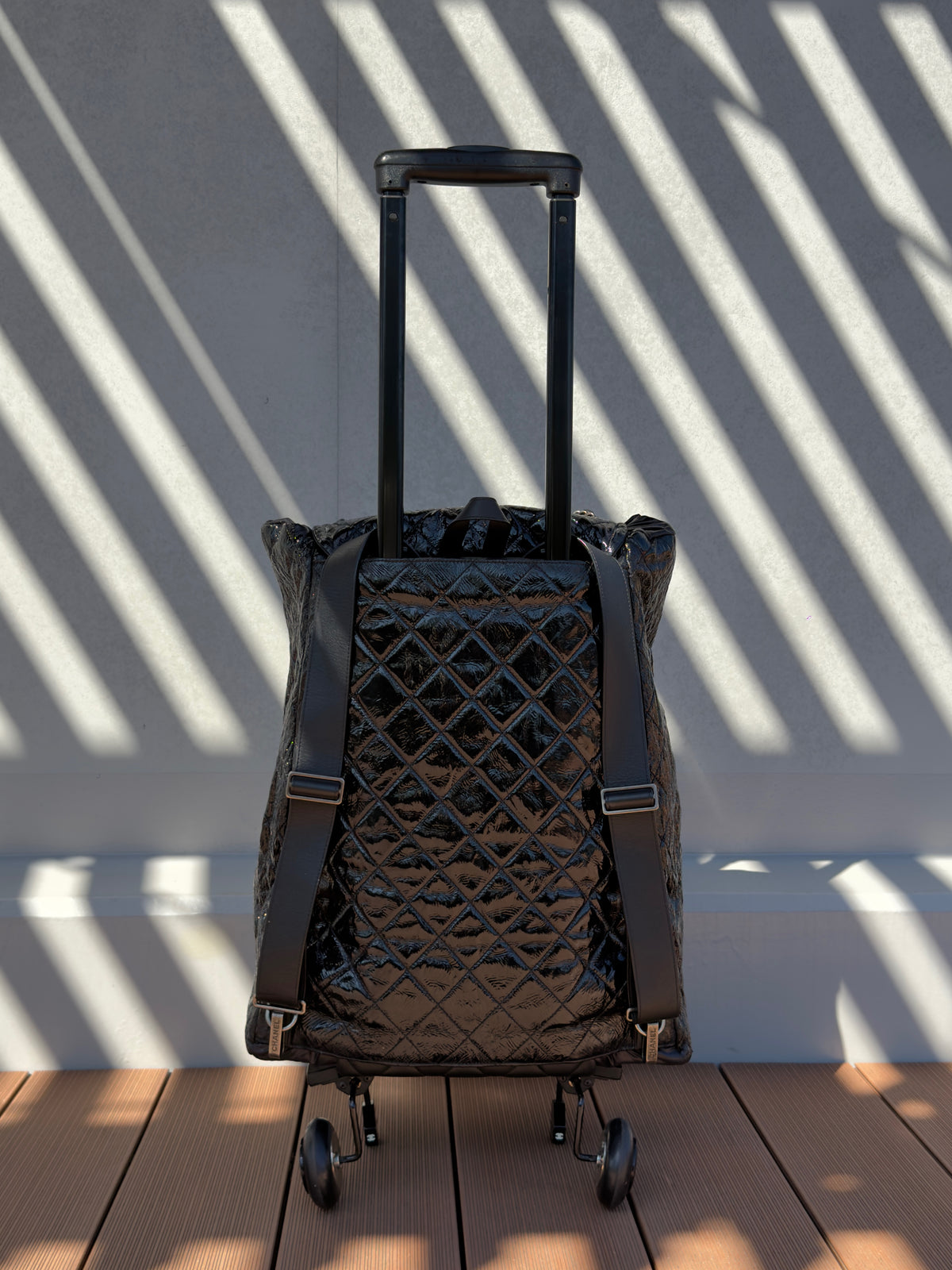 Chanel 2014AW Supermarket Collection Trolley Quilted Patent Backpack