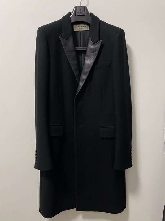 Saint Laurent FW13 leather lapel coat